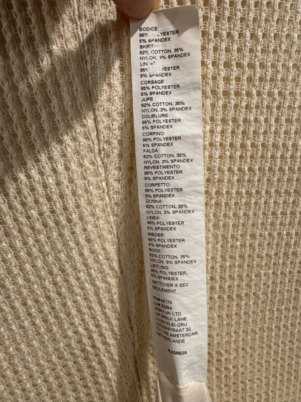 Elexiay Keysi cream bubble hem midi dress - Picture 12 of 12